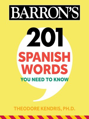 cover image of 201 Spanish Words You Need to Know Flashcards